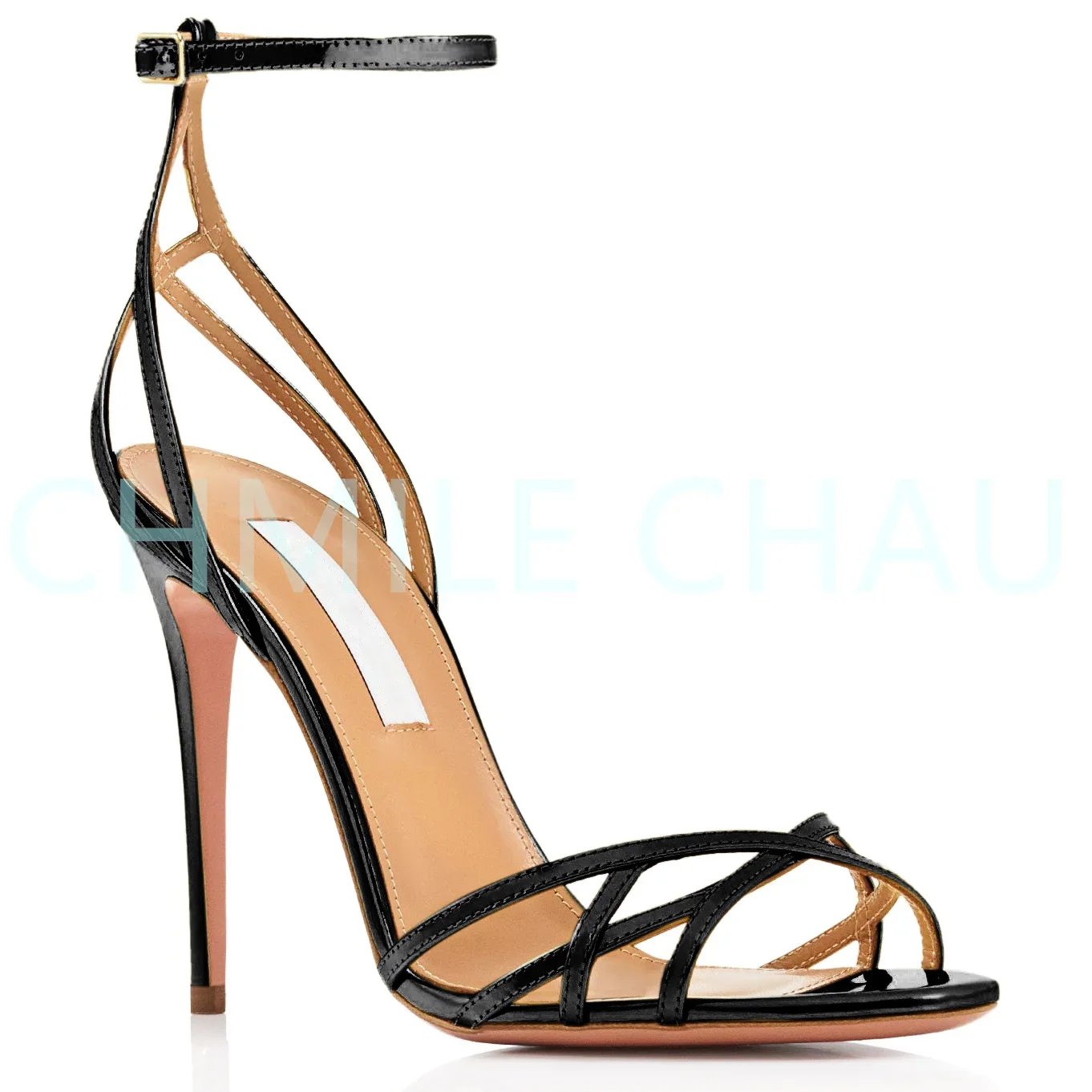 【Measure your feet length before order】Women Stiletto High Heel Ankle Strap Sandal Sexy Evening Dress Fashion Lady Shoe 1-CHC-27