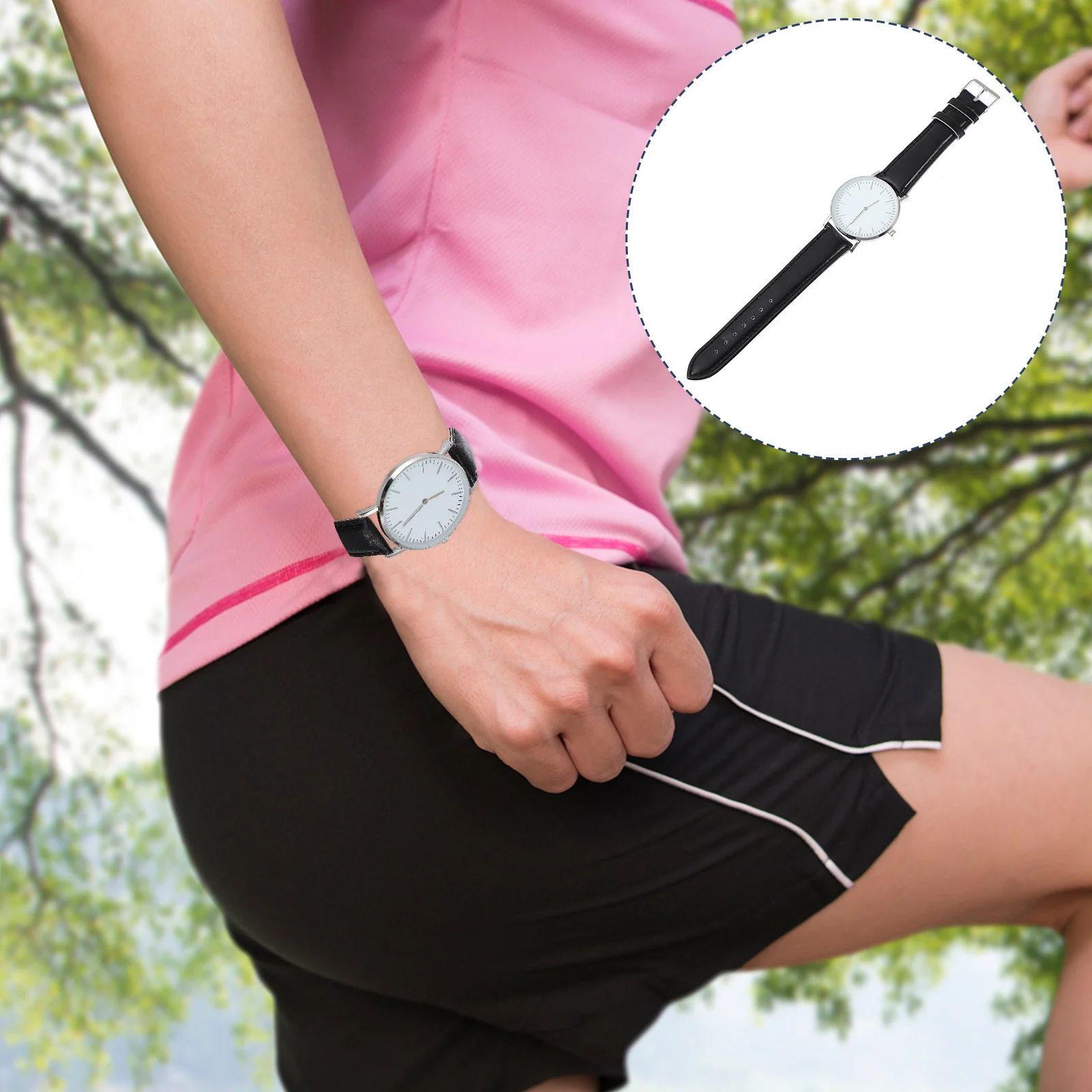 

1 pc Classic Quartz Watch For Men Pu Strap Scratch-Resistant Glass Durable Timepiece Gift For Husband Father Son Friend