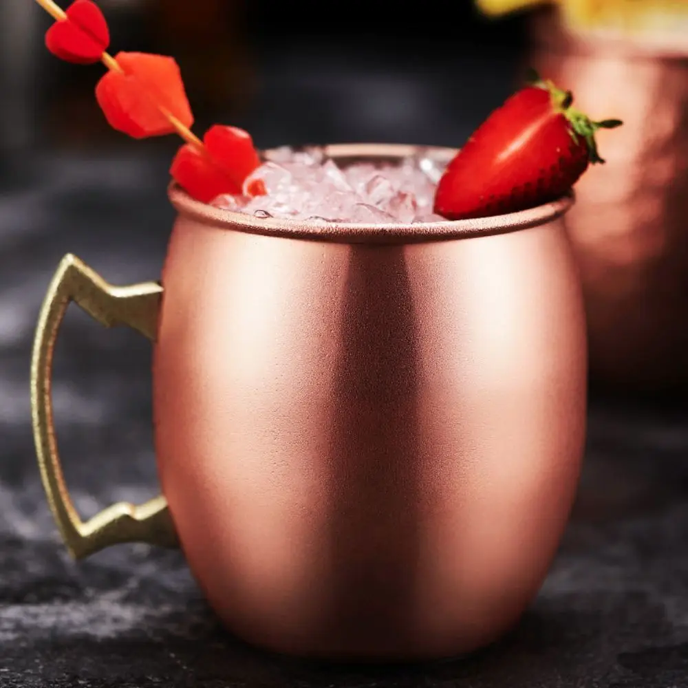 أدوات الشرب المصنوعة من الفولاذ المقاوم للصدأ، كوب بغل موسكو مقاوم للسقوط مع مقبض كوب نبيذ كوكتيل، كوب بيرة متين للحفلات #5