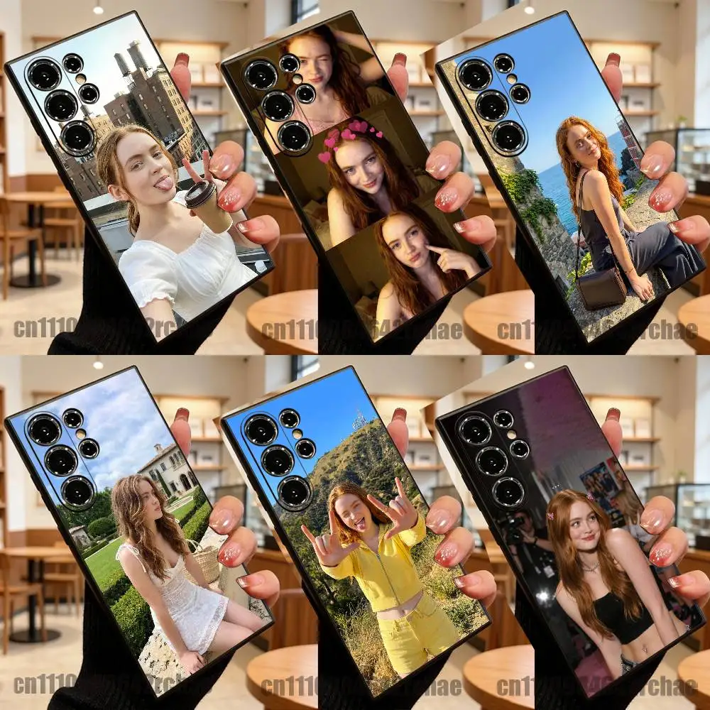 For American actress S-Sadie S-Sink Phone Case Samsung S25,S24,S26,S22,S23,S30,S21,5G,Fe,Lite,Ultra,Plus Protect Cover