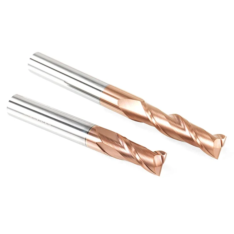 HRC55 Carbide End Mill 2 4 5 6 8 10 12mm 2Flutes Endmills Cutter Alloy Coating Tungsten Steel Cutting Tool CNC Maching Endmills