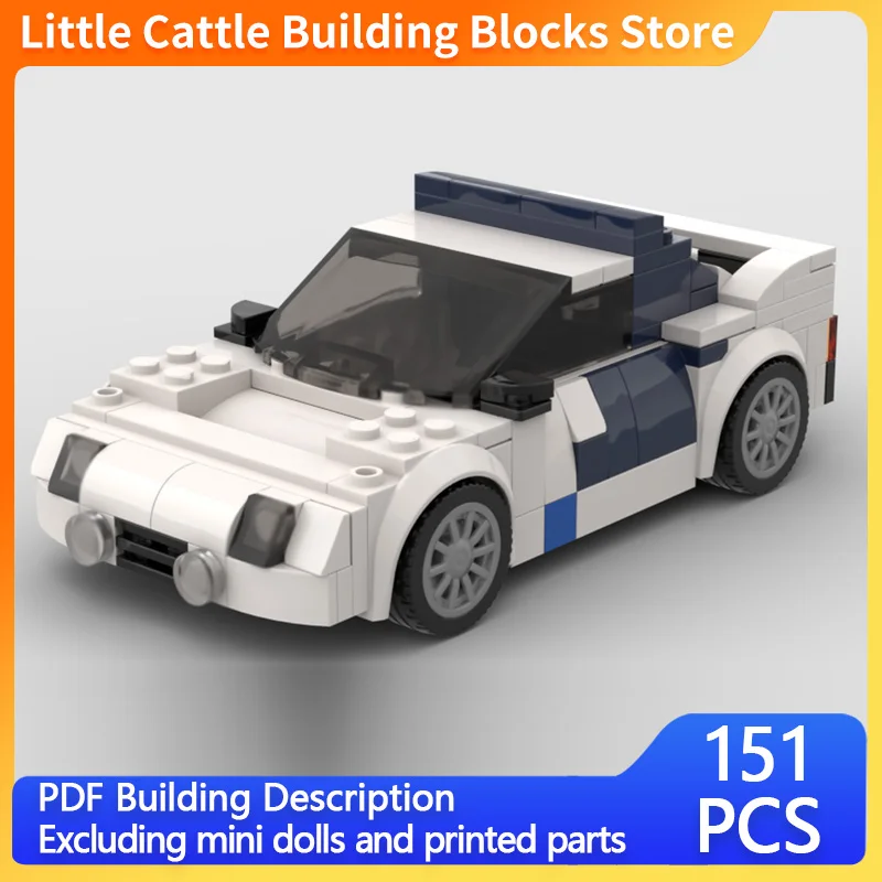 City Car Model MOC Building Bricks RS200 High-Performance Rally Racing Modular Technology Children Holiday Gifts Assemble Toys