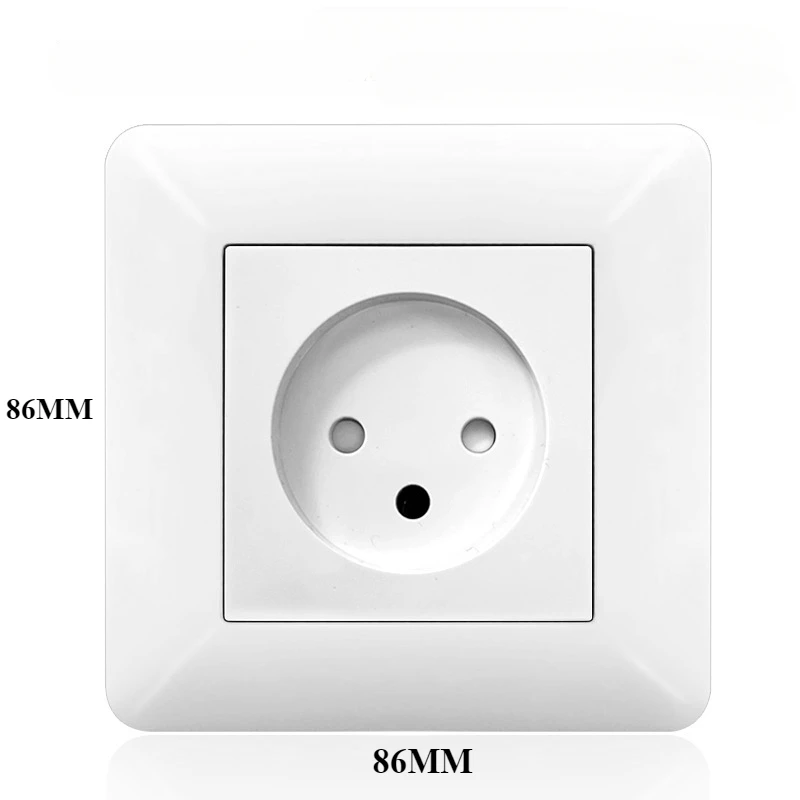 86MM 16A  Arc Round Square Israel wall socket output  50/60HZ  IL Standard Power Socket