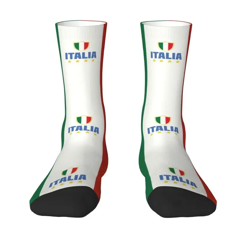 

Cute Flag Of Italy Socks Women Men Warm 3D Print Basketball Sports Crew Socks