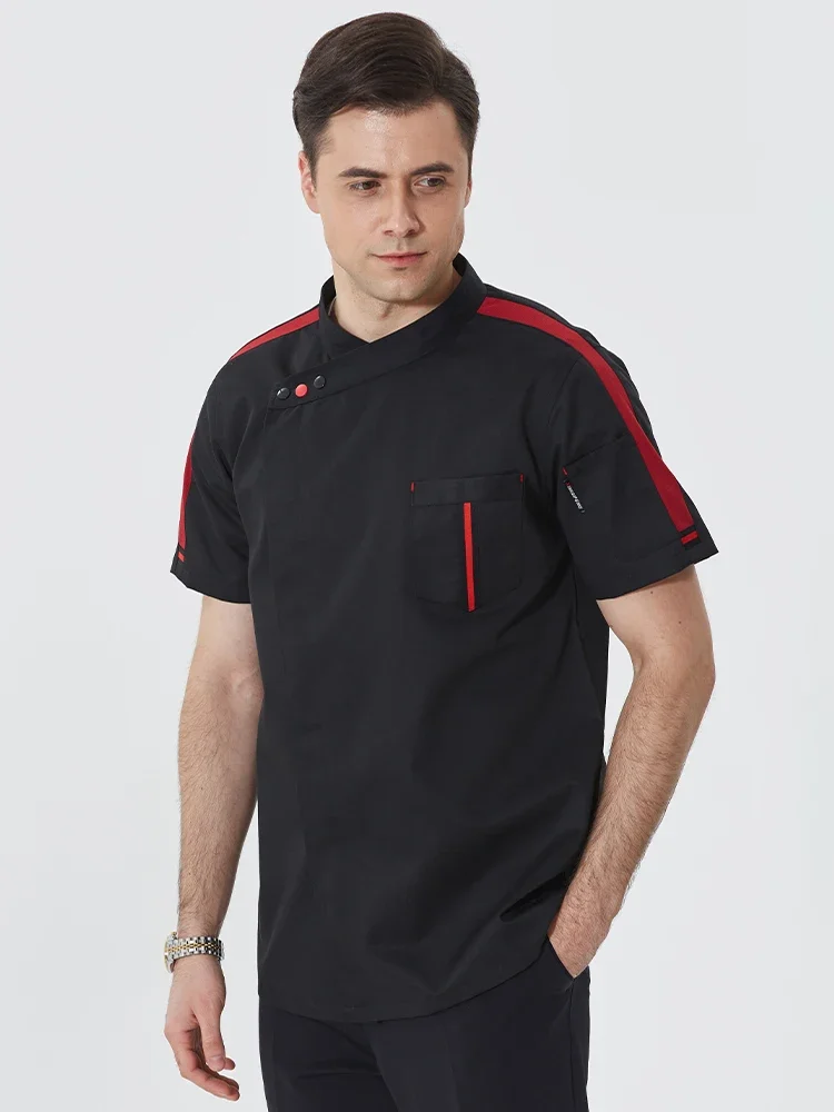 سترة طاه قابلة للتنفس ، ملابس عمل تقديم الطعام في المقصف ، معطف الموظفين ، زي الطبخ ، قميص طهي المطعم ، قمم ، زي المخابز