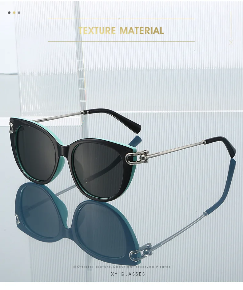 2026 New Patchwork Round Cat Eye Sunglasses Unisex INS Vintage Alloy Gradient Driving Shades UV400