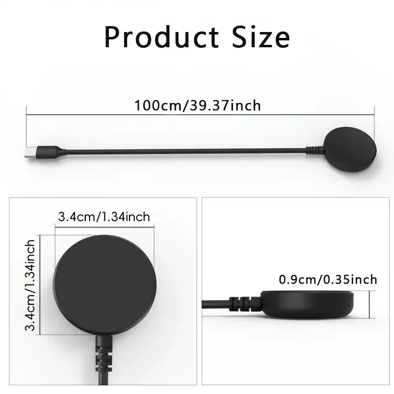Charging Cable for Galaxy Watch 9 8 40mm 44mm Ultra/Ultra 2 47mm Wireless Portable USB Charger Dock Station