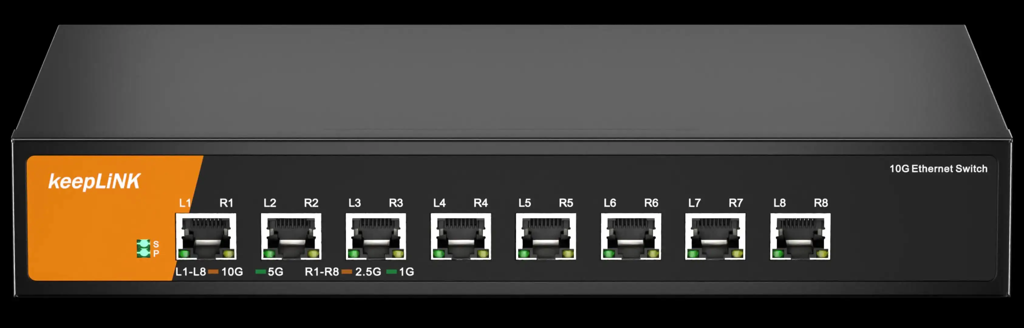 KeepLiNK KP-9000-8XT 8 ポート 10Gbps アンマネージド スイッチ - 高