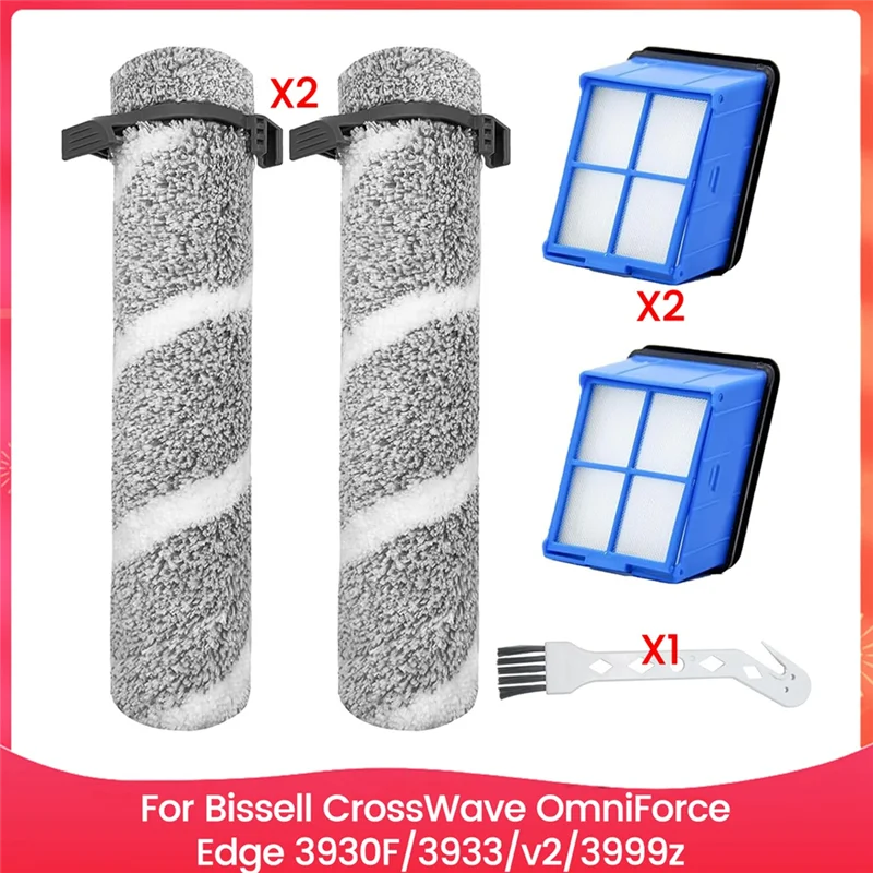 

Комплект для замены фильтра ABYN-Brush Rolls для Bissell Crosswave Omniforce Edge 3930F/3933/V2/3999Z, беспроводной очиститель для твердого пола