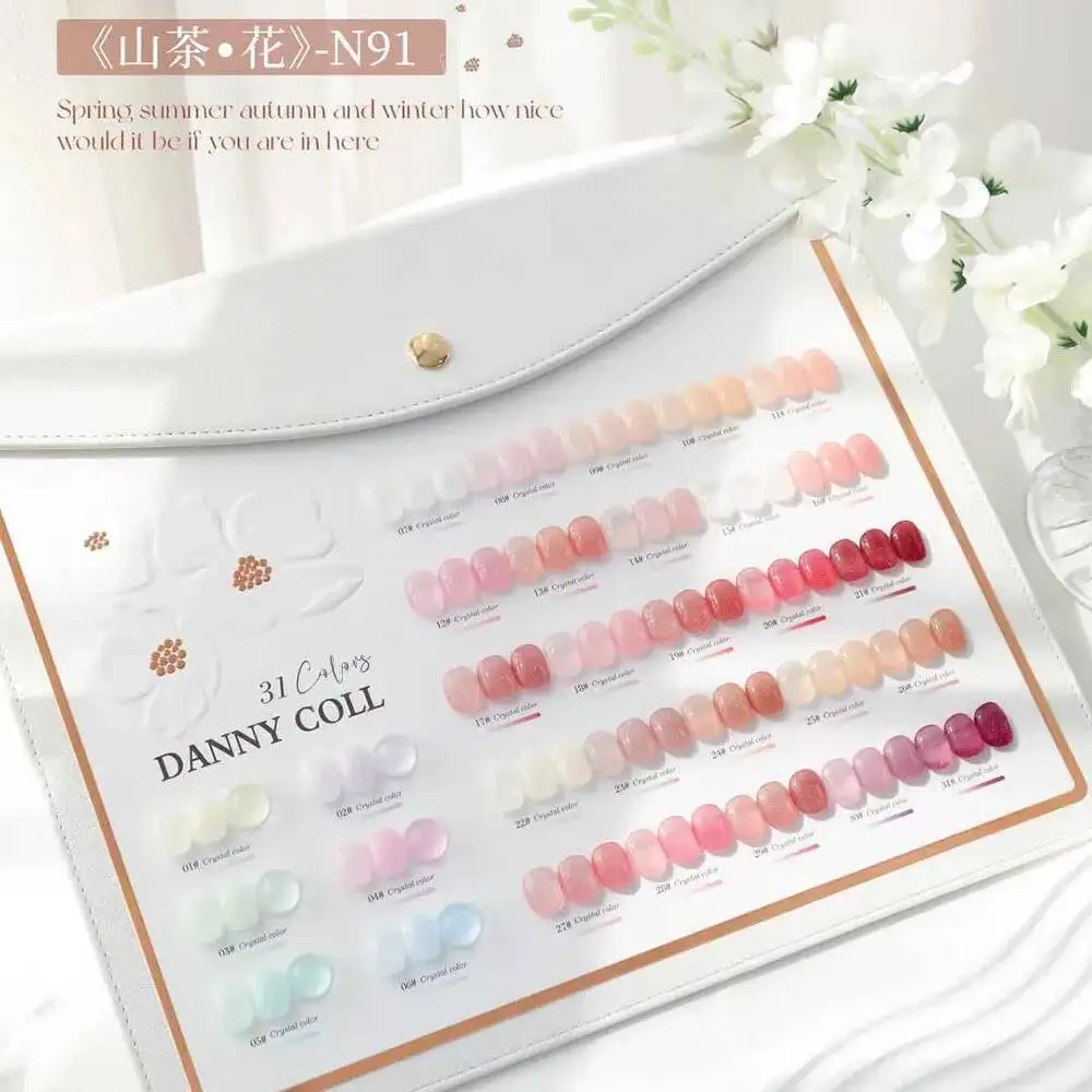 30pcs Transparent Gel Nail Polish Set Gel Nude Pink Skin Color Jelly UV Soak Off Gel Varnish Jade Nail Art Gel Lacquer 15ml