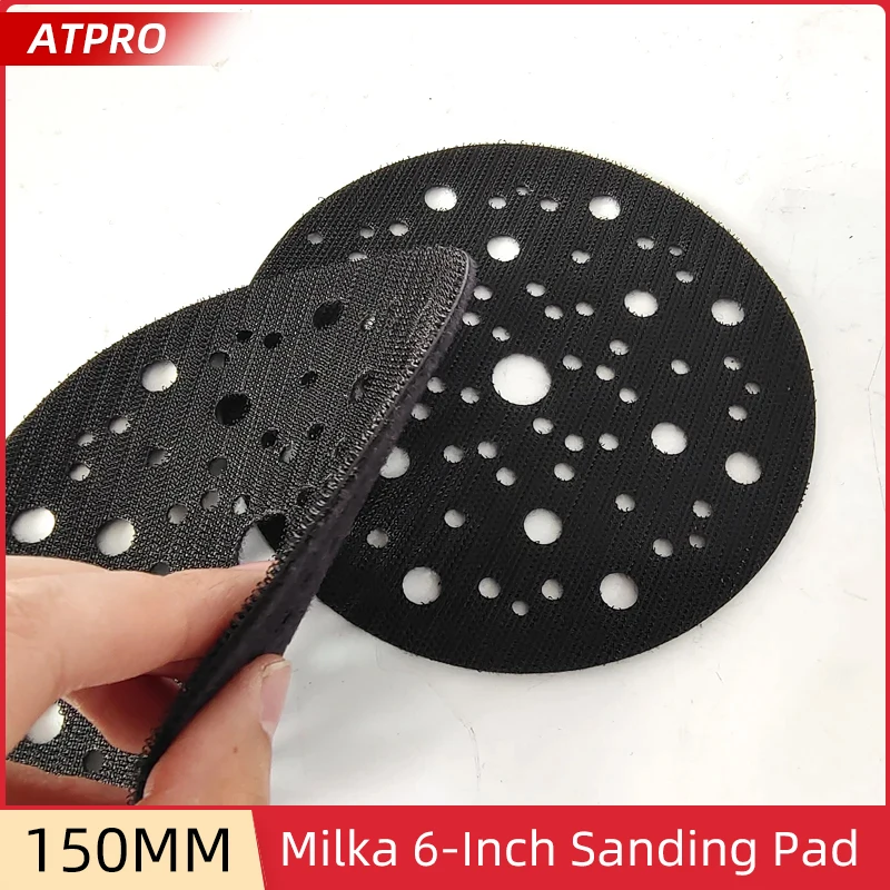 Milka 6-inch Sandpaper Machine Chassis Sanding Pad Flocked Self-adhesive Sandpaper Pad 150MM Thickness 2MM/5MM/10MM