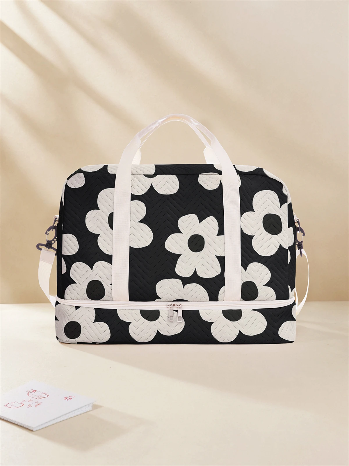 حقيبة Dufile للسفر بنمط موجة خفيفة الوزن، وحقيبة تخزين رياضية ولياقة بدنية ذات سعة كبيرة، وحقيبة محمولة لعطلة نهاية الأسبوع طوال الليل #3