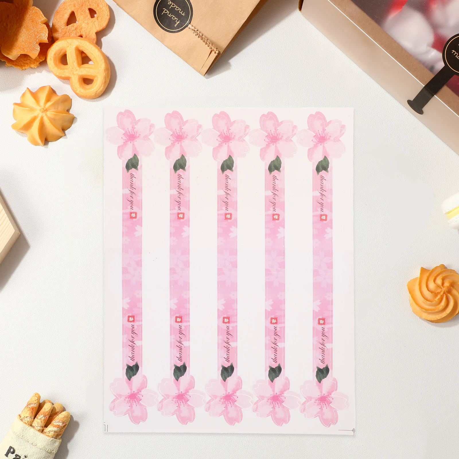 20 Sheets Gift Decorative Sealed Sticker Decoration Label Pvc Food Adhesive Stickers