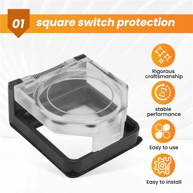 ABWZ-Power Push Button Switch Cover,Waterproof And Collision Resistant, Dustproof Safety Protector For 25Mm Mounting Hole