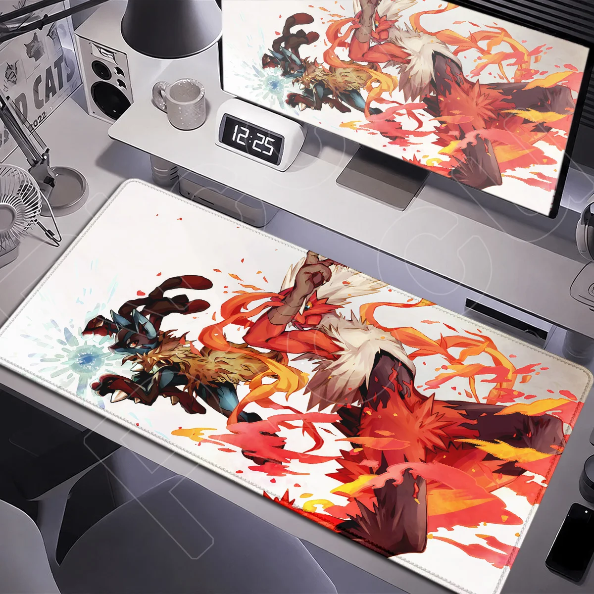Große HD-Druck Computertastatur-Matte Neues Heißes P-Pokemon Lucario Gaming-Mauspad Erweiterte Tischmatte Anime PC Gummi-Zubehör – Detail 16