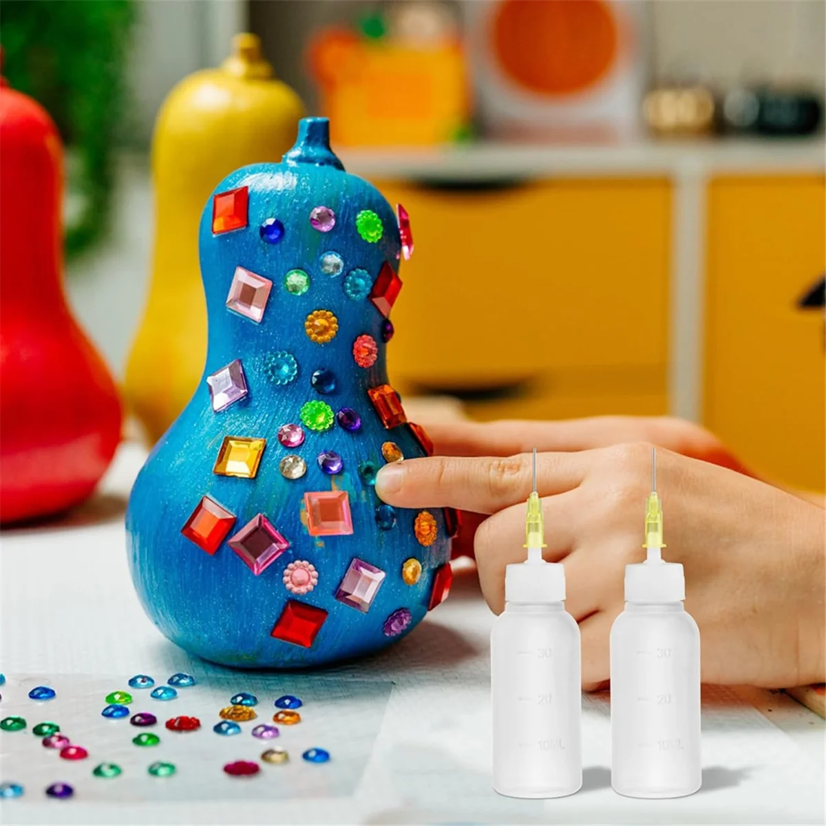 100 مللي زجاجة قضيب طرف دقيق للغراء ، زجاجة ضغط طرف إبرة مع 14ga 16ga 18ga 20ga 25ga مزيتة إبرة حادة