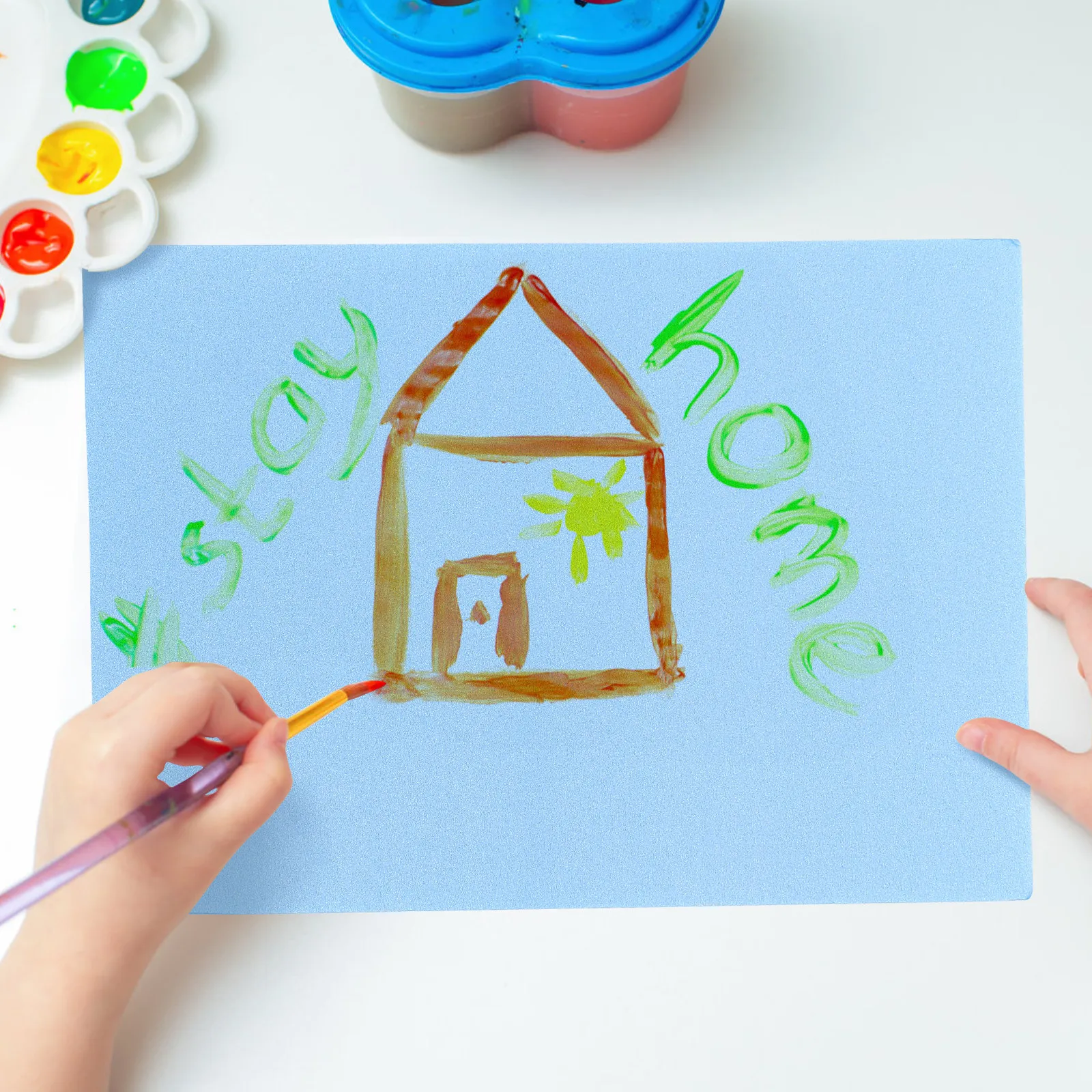 10Pcs Childrens Foam Painting Board Smooth Rounded Corners Safe Drawing Pad for Writing Numbers Letters Art Supplies