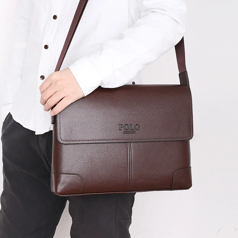 Imagem -04 - Bolsa de Ombro Crossbody de Couro para Homens Bolsas Mensageiro de Negócios Maleta Masculina Pequena Marca de Luxo Menino 2023