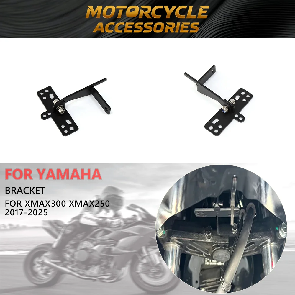 

For XMAX300 XMAX 250 2017-2025 ABFG-1 PCS Motorcycle LED Light Mount Bracket Driving Lighting Fog Lamp Holder Black Metal