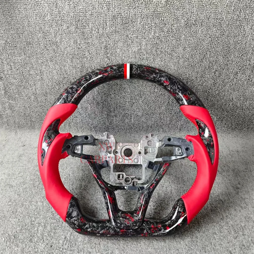 

Personal Customization For 2018-2023 Honda Accord Red Leather Carbon Fiber Steering Wheel