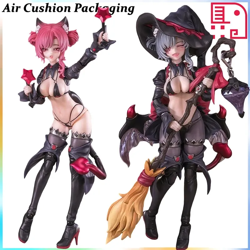 

EXSSRION ‌ Оригинальная фигурка ведьмы-ученицы в масштабе 1/12 ‌ Фигурки Hoshikawa Neco в черно-красной цветовой гамме, модельные игрушки, подарки