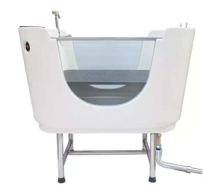 Pet Salon Cleaning Grooming Equipment Washing Shower Station Puppy White Bathing Tub Canine Ozone Therapy Pet Spa Bathtub