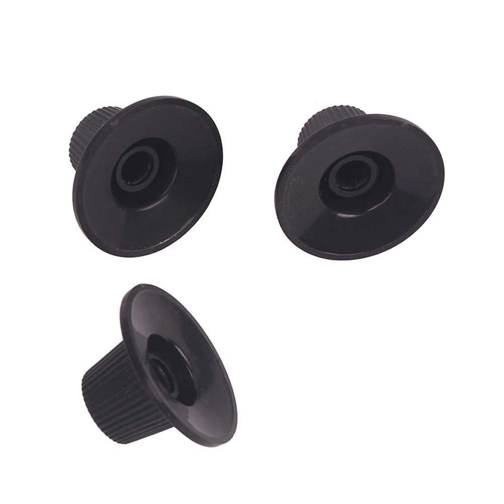 

3Pcs High Neck Knob for Guitar Bass Plastic Control Knobs Cap Replacement Volume Tone Adjustable Board Gd53 Black
