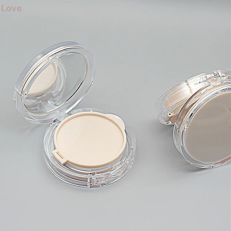 [L&P] 15 جرام/0.5 أوقية صندوق نفخة وسادة هوائية فارغة حقيبة مستحضرات تجميل محمولة مع مرآة إسفنجية لمسحوق كريم الأساس BB