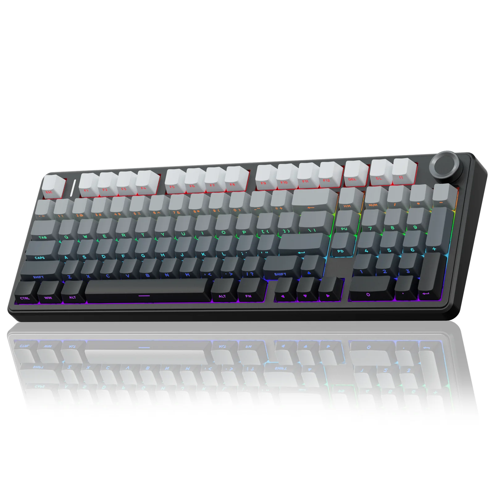 AULA F99pro Draadloos gamingtoetsenbord Pakkingstructuur Compatibel met 3/5-pins Hot-swap mechanisch toetsenbord met mediaknop