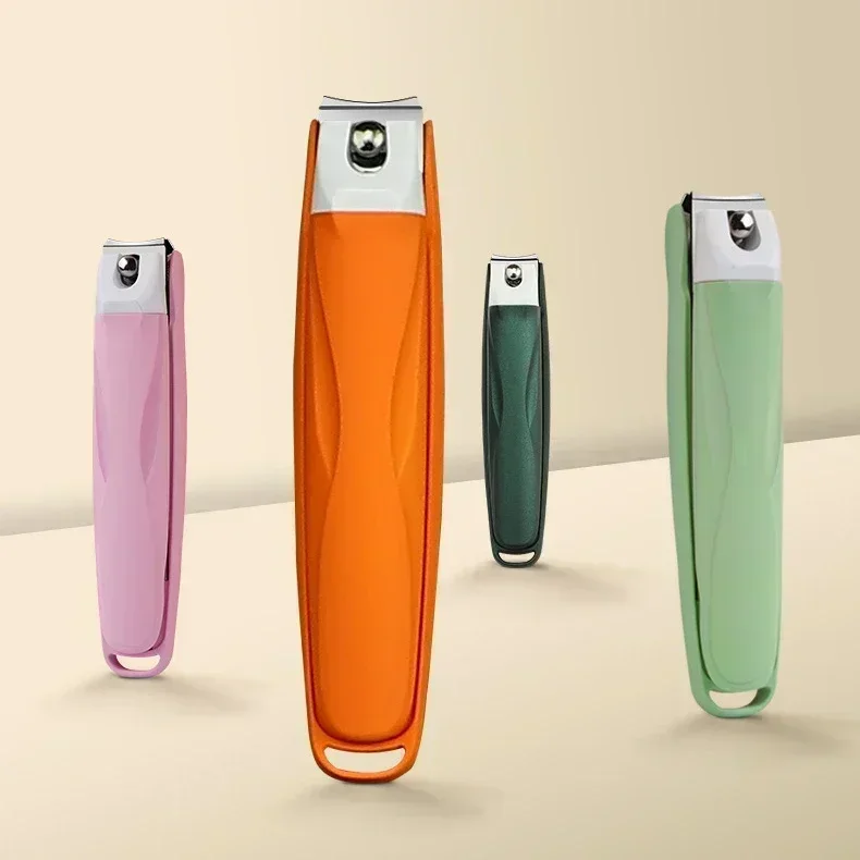 

Creative Cute Stainless Steel Nail Clippers for - Anti-Splash Diagonal Design Available in Pink Green Orange Nail form Nail art