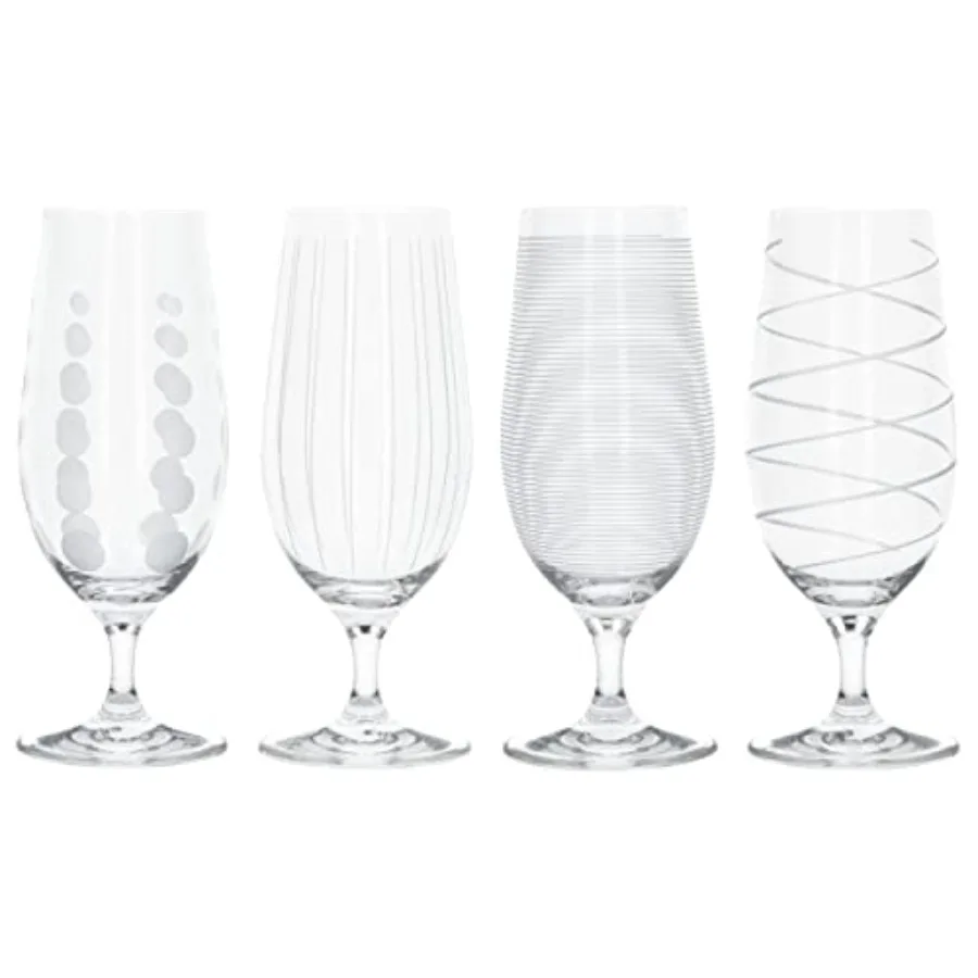 'Cheers' Beer Glasses/Craft Beer Glaset Wi Decorative Etchin Glasilver Effect 0…
