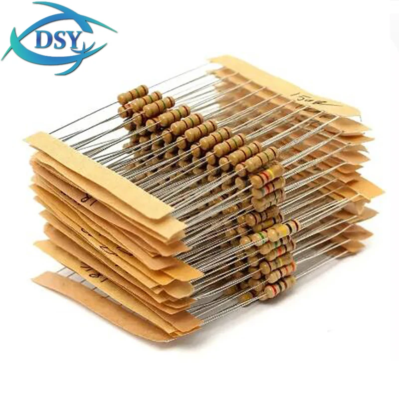 300PCS/Set 1W Resistor Kit 5% 30values X 10pcs Carbon Film Resistance 0.1-750 Ohm Set In Stock