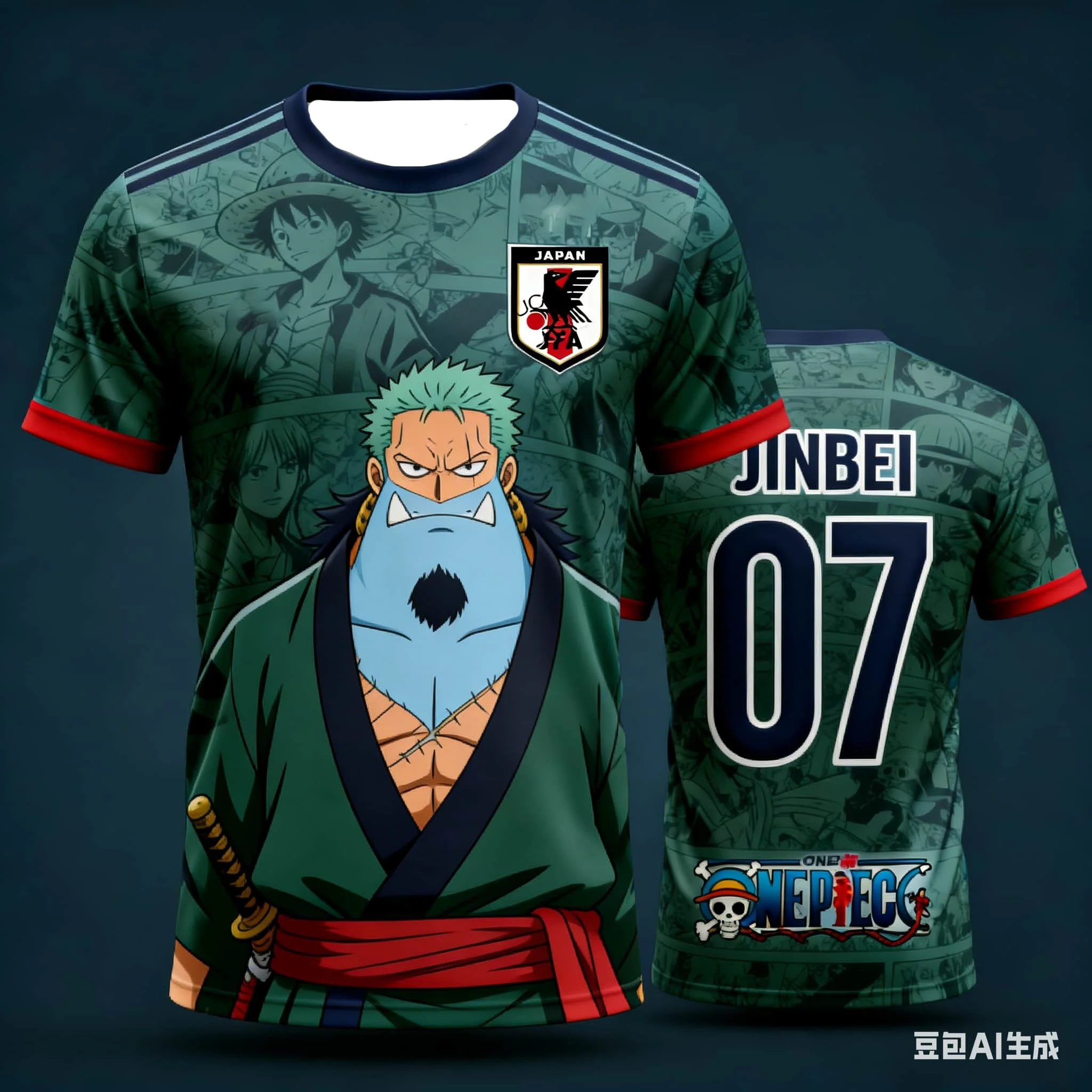 2026 New Style Product 3D Printed Summer Multi-functional Quick-drying Breathable Men's T-shirt From "One Piece" Anime By Bandai view 6