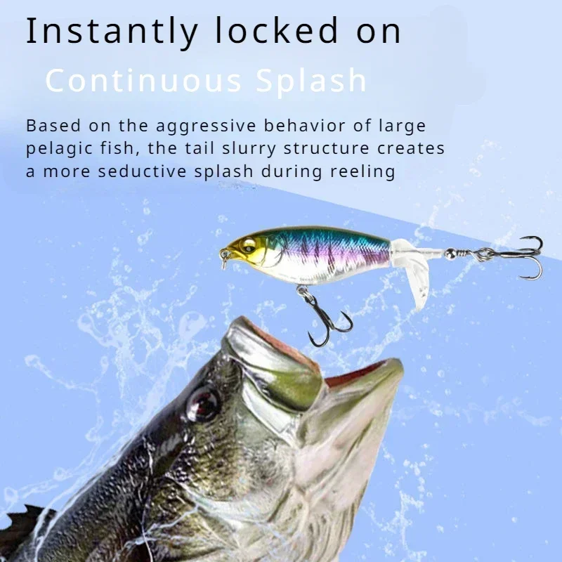 5 PC Lua Bait Fake Baits Floating Tractors Surface Ties Frying Pencil Propellers Freshwater Fishing Warble Bass Blackfish Lure image 2