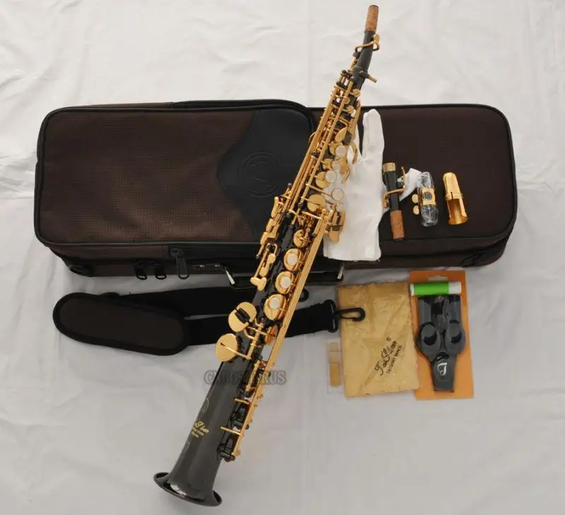 

TaiShan Soprano Saxophone Black Nickel Sax High F# Italian pad