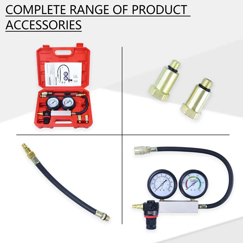 Double Table Cylinder Leak Down Tester Cars Engine Compression Tester Tool Kit Cylinder Detection Meter Be Used For Cars Trucks