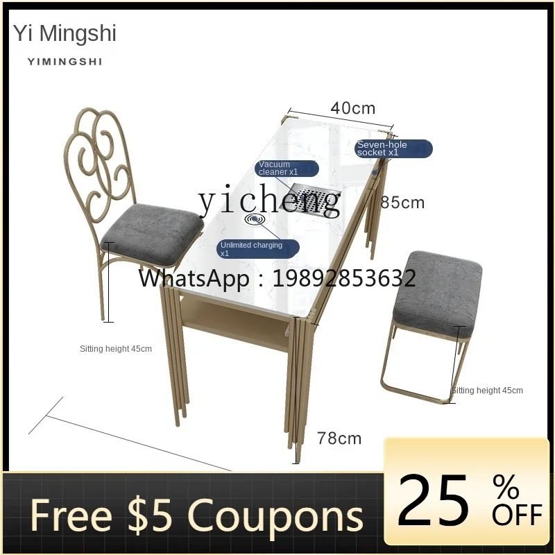 

Comes with Vacuum Cleaner Nail Table and Chair Set Nail Table Full Set Marble Table