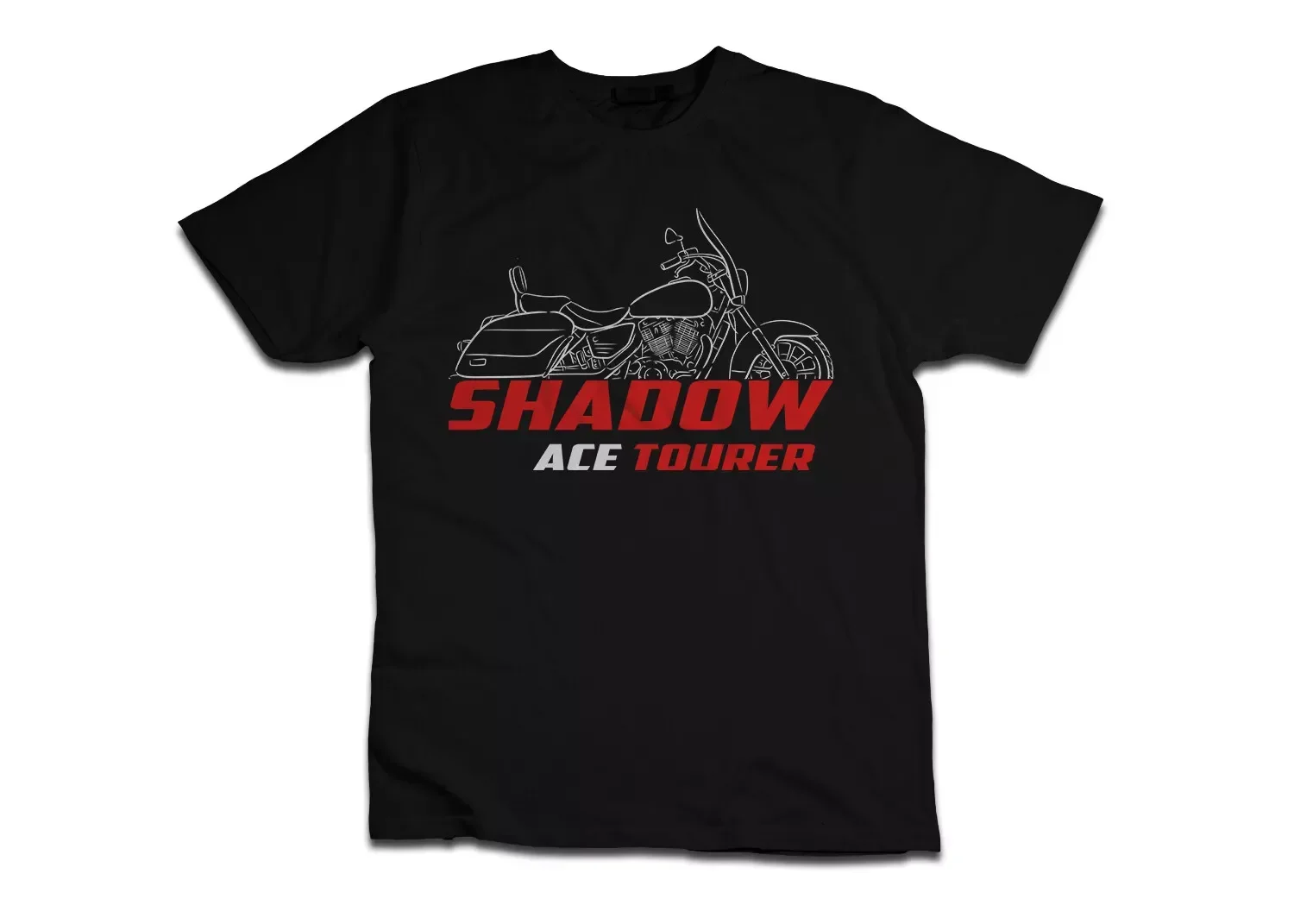 

VT1100T Shadow ACE Tourer 1998-2001 Motorcycle T shirt Graphic Casual Summer Short Sleeves 100% Cotton Cool Tee
