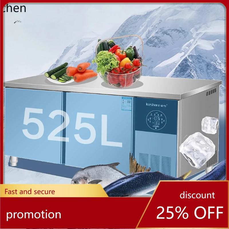 

HXL Refrigerated Freezer Milk Tea Shop Water Bar Operation Table Stainless Steel Refrigerator