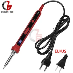 100W Electric Soldering Iron Protable Digital Temp Adjustment Automatic Sleep Internal Thermal Ceramic Heating Welding Tools