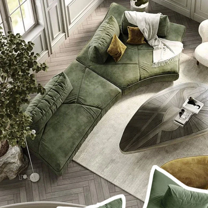

Designer Fabric Italian Sofa Living Rooms Luxury Relaxing Medieval Creative Simple Sofa Multifunctional Divano Home Furniture