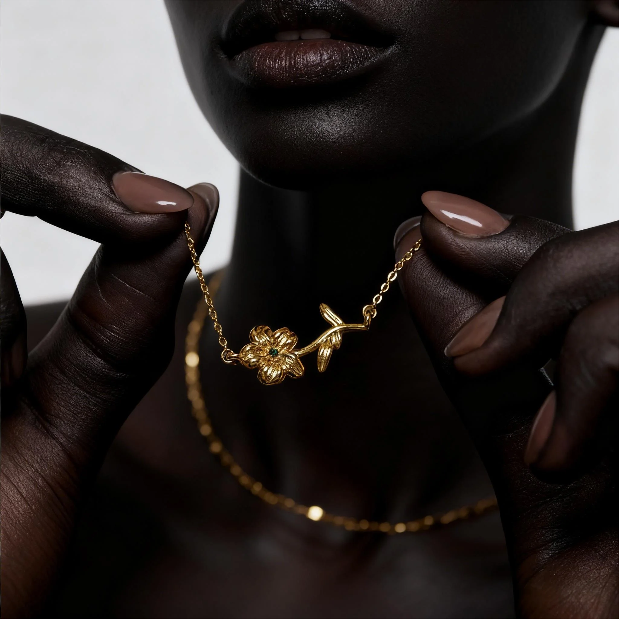 

Изящное ожерелье с цветком рождения, персонализированное 3D-очарование, роскошные ювелирные изделия, кулон из нержавеющей стали, ожерелье с камнем на заказ, женский подарок