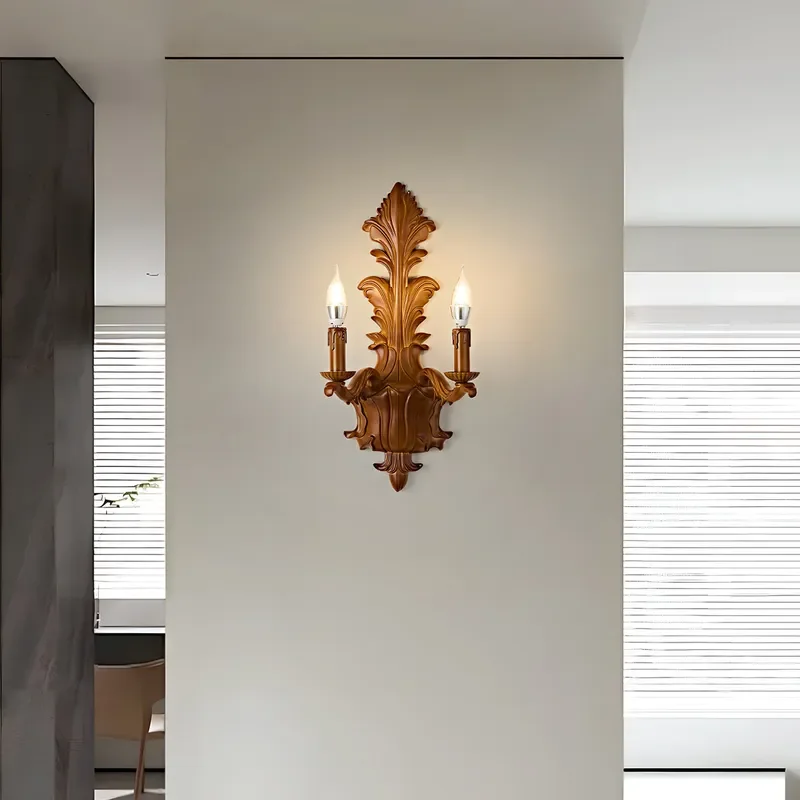 Retro French Wall Lamp Luxury Palace Style Sconce for Living Room TV Background European Vintage Decorative Light Fixture for