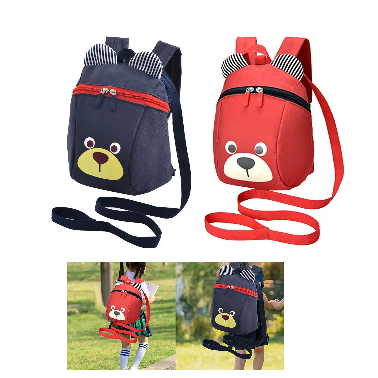 Harness bear Children Backpack Anti Lost Backpack Cartoon for Kindergarten