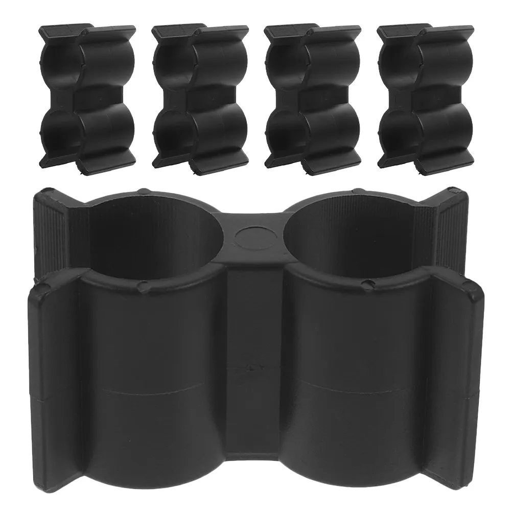 

5Pcs Double Port Pipe Clips Plastic Clamp Connectors Easy Installation for Boat Rv Yacht Marine Pipe Connector Accessories