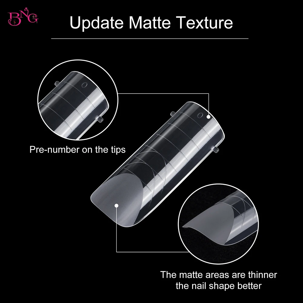 ใหม่ Matte Dual Form Nail System ด้านบนอะคริลิครูปแบบแม่พิมพ์โพลีไวนิล UV Gel Top รูปแบบเล็บแม่พิมพ์เคล็ดลับ