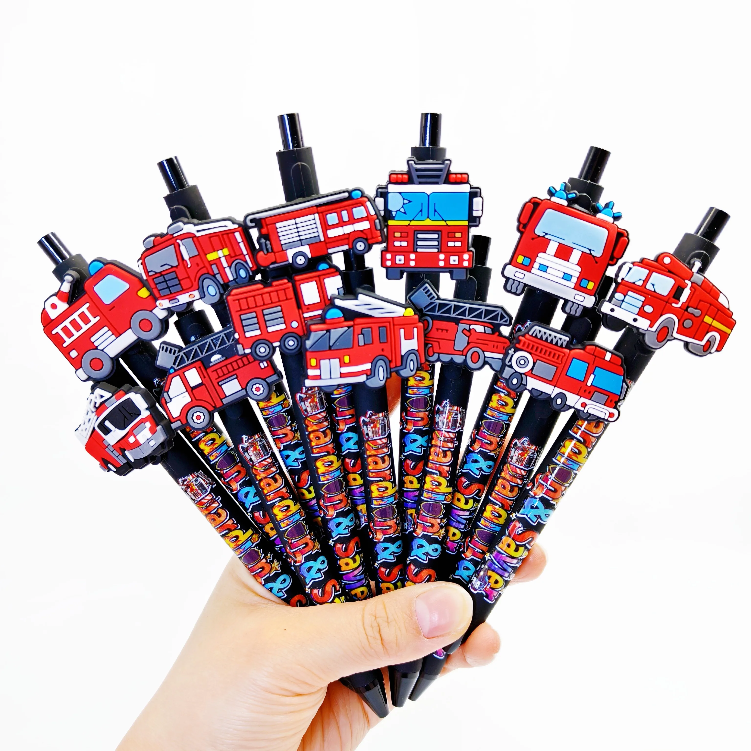 

8 шт./15 шт. шариковая ручка на тему черного огня, шариковая ручка в форме пожарной машины, шариковая ручка для письма, канцелярские принадлежности