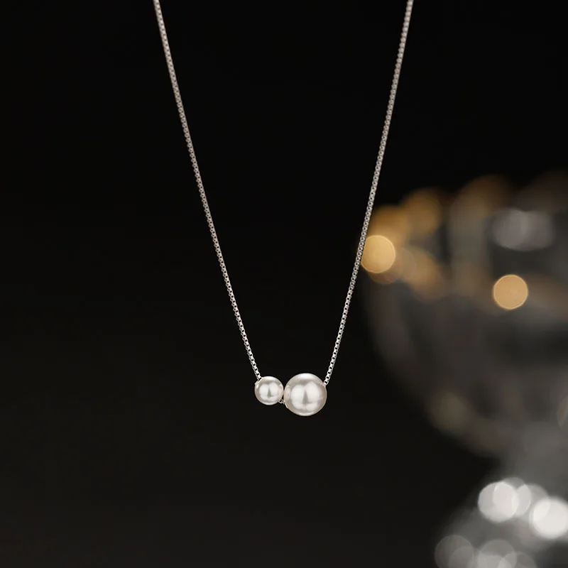 Fashion Small Pearl Choker Necklace Female Elegant Travel Party Gold-plated Clavicle Necklace Aesthetic Jewelry Accessories