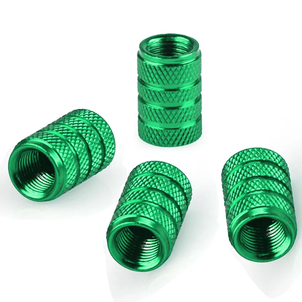 4pcs New Green Aluminum Metal Wheel Tire Valve Caps Dust Cover For AUDI BMW VW Mazda Ford Toyota Nissan Hyundai Car Styling