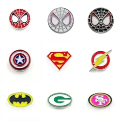 8mm Enamel Spiderman Superman Charms Accessories Suitable for Wrist Bracelets DIY Disney Bead for Jewelry Making Kids Gifts